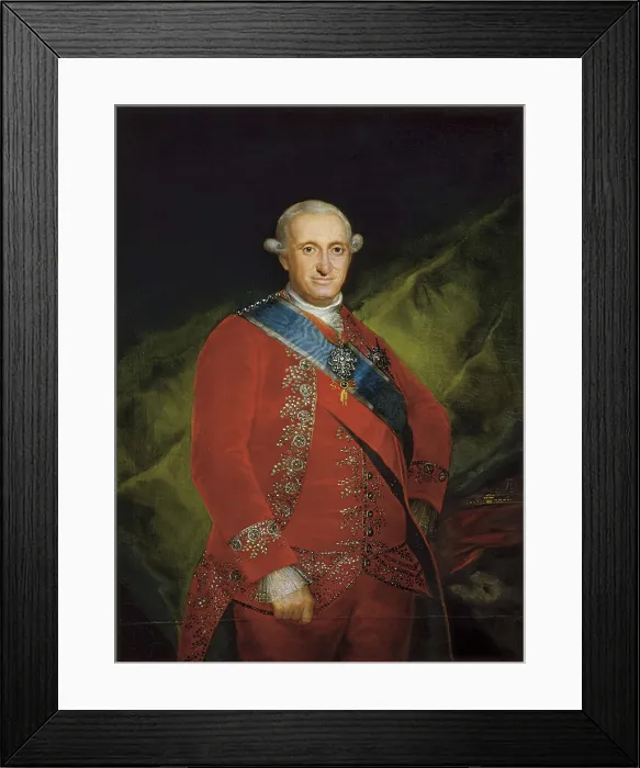 Framed Print : GOYA Y LUCIENTES, Francisco de (1746-1828). Charles IV. ca. 1789. Oil on canvas. SPAIN. Madrid. Prado Museum. AISA / Everett Collection**US SALES ONLY**