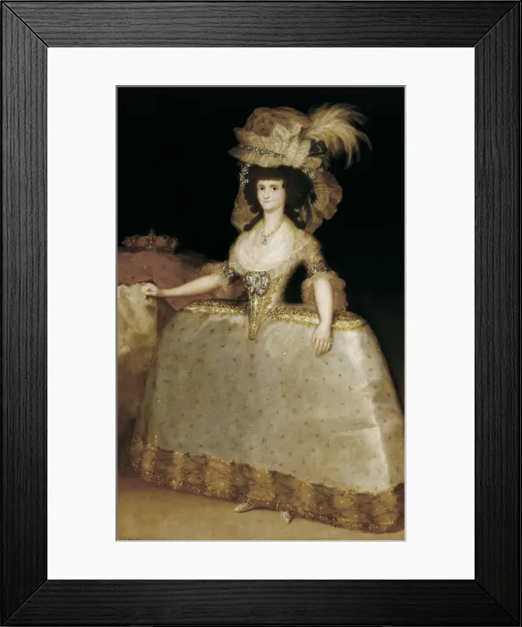 Framed Print : GOYA Y LUCIENTES, Francisco de (1746-1828). Queen Mary Louise with tontillo. 1789. Oil on canvas. SPAIN. Madrid. Prado Museum. AISA / Everett Collection**US SALES ONLY**