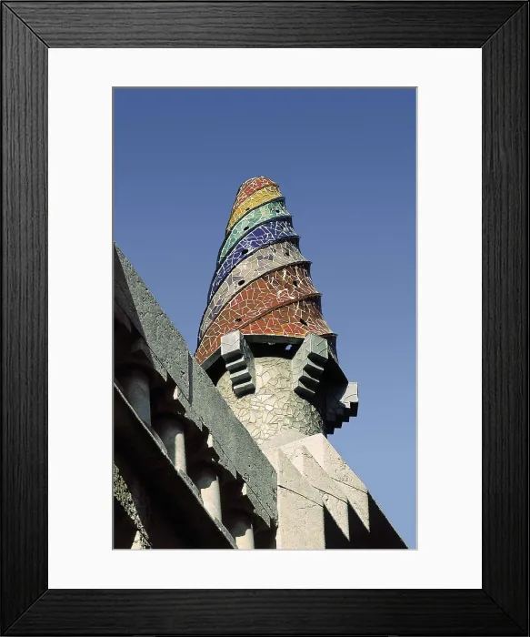 Framed Print : GAUDI i CORNET, Antoni (1852-1926). Guell Palace. 1885-1890. SPAIN. Barcelona. Gell Palace. Chimney. Modernism. Architecture. AISA / Everett Collection**US SALES ONLY** Framed Print : GAUDI i CORNET, Antoni (1852-1926). Guell Palace. 1885-1890. SPAIN. Barcelona. Gell Palace. Chimney. Modernism. Architecture. AISA / Everett Collection**US SALES ONLY**