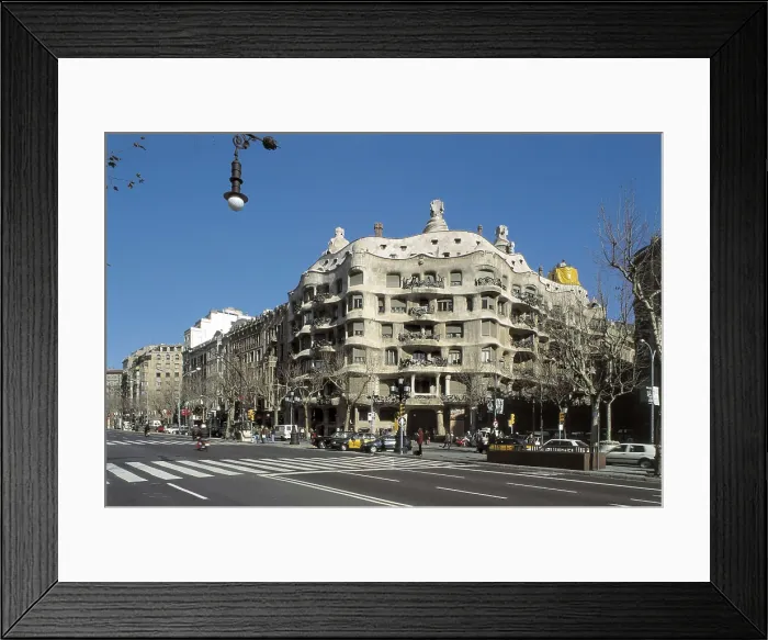 Framed Print : GAUDI i CORNET, Antoni (1852-1926). Mil House or La Pedrera. 1906-1910. SPAIN. Barcelona. Mil House or 'The Quarry'. Modernism. Architecture