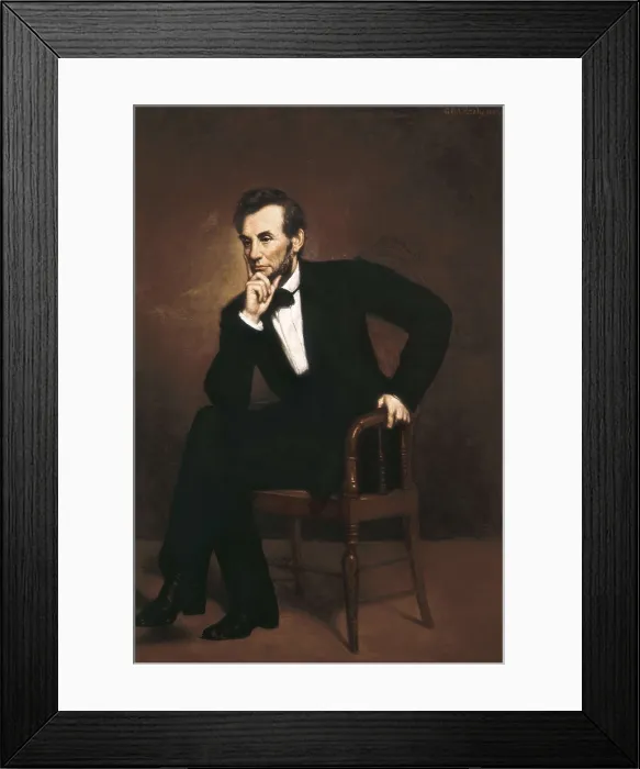 Framed Print : HEALY, George (1813-1894). Abraham Lincoln. 1887. Oil on canvas. UNITED STATES OF AMERICA. Washington. National Gallery of Art (Smithsonian Institution)