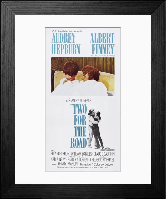 Framed Print : TWO FOR THE ROAD, US poster art, from left, Audrey Hepburn, Albert Finney, 1967, TM and Copyright 20th Century Fox Film Corp. All rights reserved / courtesy Everett Collection Framed Print : TWO FOR THE ROAD, US poster art, from left, Audrey Hepburn, Albert Finney, 1967, TM and Copyright 20th Century Fox Film Corp. All rights reserved / courtesy Everett Collection