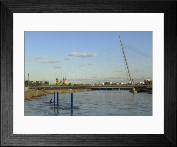 Framed Print : SPAIN. Zaragoza. Expo Zaragoza 2008. Volunteer Bridge. AISA / Everett Collection - Image has fine art copyright