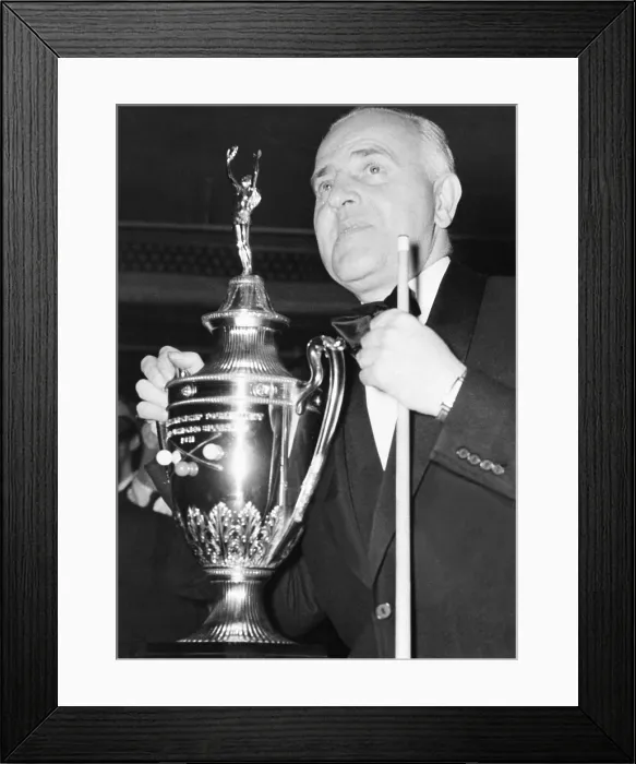 Framed Print : Billiards Champion, Willie Hoppe, with trophy for the World's Three Cushion Billiard Championship. He defeated Jake Schaefer of Chicago, 50-34 in 39 innings on Feb. 14, 1941 Framed Print : Billiards Champion, Willie Hoppe, with trophy for the World's Three Cushion Billiard Championship. He defeated Jake Schaefer of Chicago, 50-34 in 39 innings on Feb. 14, 1941