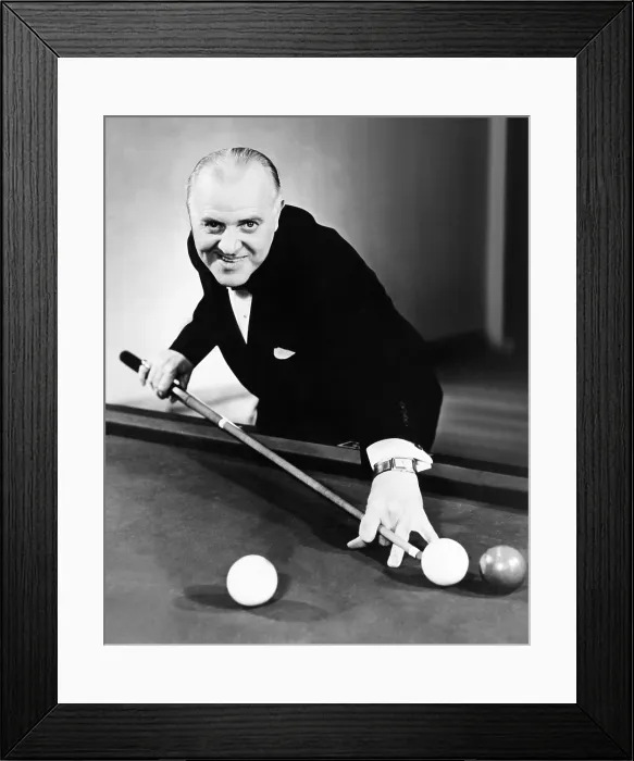 Framed Print : Willie Hoppe, carom billiards champion, nearing the end of his competitive career in 1949. He won the World Title in 1952, and retired from title play Framed Print : Willie Hoppe, carom billiards champion, nearing the end of his competitive career in 1949. He won the World Title in 1952, and retired from title play