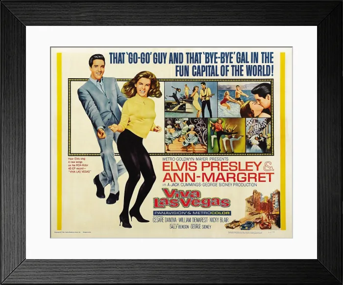 Framed Print : VIVA LAS VEGAS, poster art, from left: Elvis Presley, Ann-Margret, 1964 Framed Print : VIVA LAS VEGAS, poster art, from left: Elvis Presley, Ann-Margret, 1964