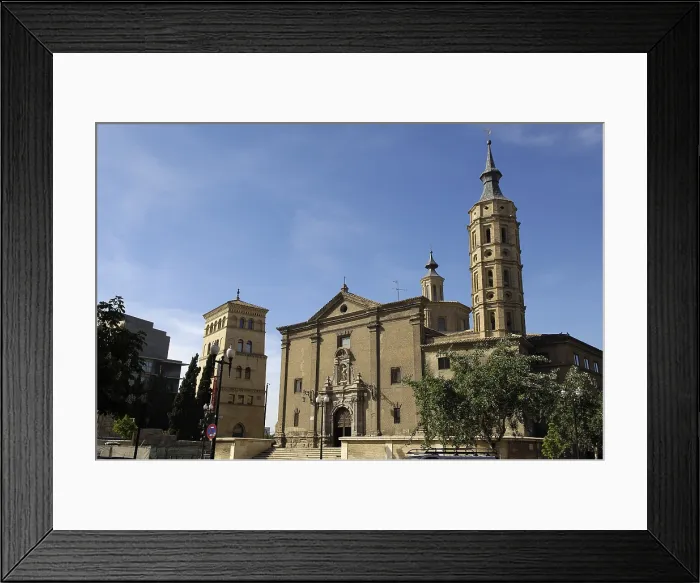 Framed Print : SPAIN. Zaragoza. Church of San Juan de los Panetes and Zuda Tower. AISA / Everett Collection**US SALES ONLY**