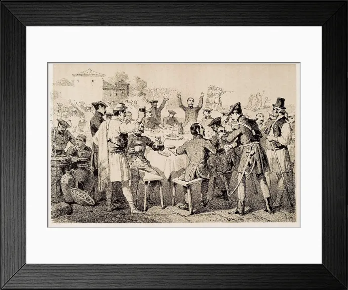 Framed Print : Spain. First Carlist War. Horrible feast of Burjassot (1837). Cabrera's troops. Engraving. AISA / Everett Collection**US SALES ONLY**