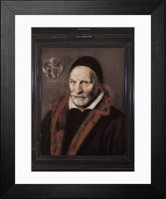 Framed Print : HALS, Frans (1580-1666). Portrait of Jacobus Hendricksz Zaffius. 1611 - 1615. Baroque art. NETHERLANDS. Haarlem. Frans Hals Museum. AISA / Everett Collection**US SALES ONLY**