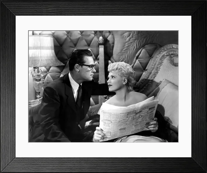Framed Print : BORN YESTERDAY, William Holden, Judy Holliday, 1950