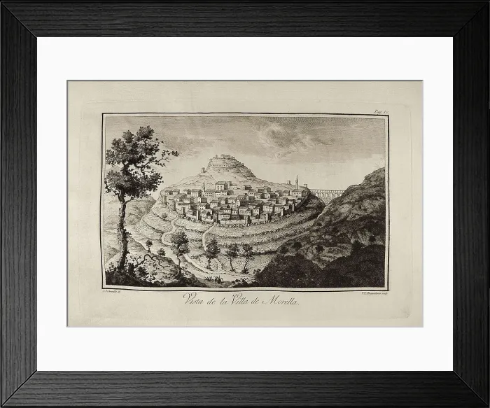 Framed Print : CAVANILLES PALOP, Antonio Jos (1745-1804). View of the village of Morella Framed Print : CAVANILLES PALOP, Antonio Jos (1745-1804). View of the village of Morella