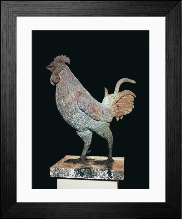 Framed Print : Cock. 2nd c. Sculpture on bronze. FRANCE. Paris. Louvre Museum. Proc: FRANCE. Lyon. AISA / Everett Collection**US SALES ONLY**