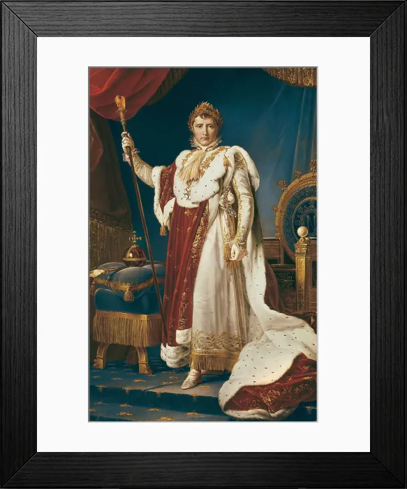 Framed Print : Napoleon I Bonaparte. 1821. Copy of Franois Gerard's portrait preserved at the Versailles Palace. Oil on canvas. FRANCE. Versailles. National Museum of Versailles