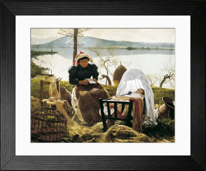 Framed Print : ANDRADE BLAZQUEZ, Angel (1866-1932). A letter from her absent husband. 1895. Oil on canvas. SPAIN. Madrid. Ministry of Foreign Affairs. AISA / Everett Collection**US SALES ONLY** Framed Print : ANDRADE BLAZQUEZ, Angel (1866-1932). A letter from her absent husband. 1895. Oil on canvas. SPAIN. Madrid. Ministry of Foreign Affairs. AISA / Everett Collection**US SALES ONLY**