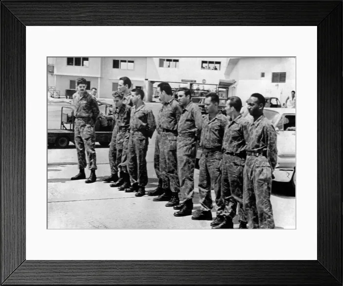 Framed Print : Ten veterans of the failed Bay of Pigs Invasion were returned to the U.S. by the Castro government in May 1961 Framed Print : Ten veterans of the failed Bay of Pigs Invasion were returned to the U.S. by the Castro government in May 1961
