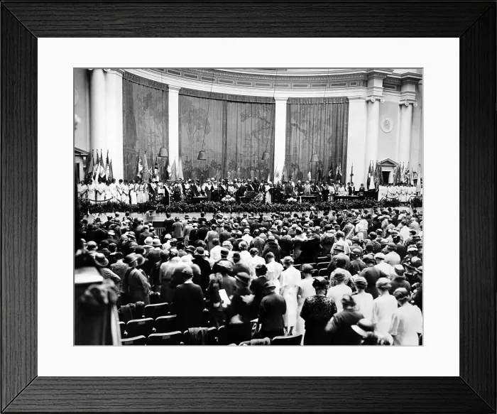 Framed Print : Daughters of the American Revolution begin their convention with a prayer in Constitution Hall Framed Print : Daughters of the American Revolution begin their convention with a prayer in Constitution Hall