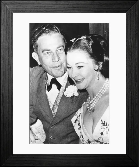 Framed Print : Vivien Leigh with Governor Ernest Vandiver at a Civil War Centennial Ball in Atlanta, Georgia. March 9, 1961