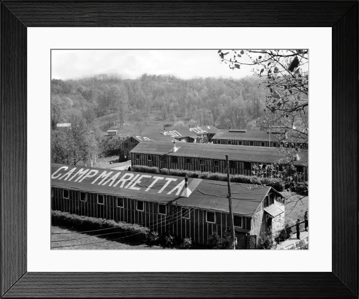 Framed Print : Camp Marietta, were the quarters of Ohio's conscientious objectors