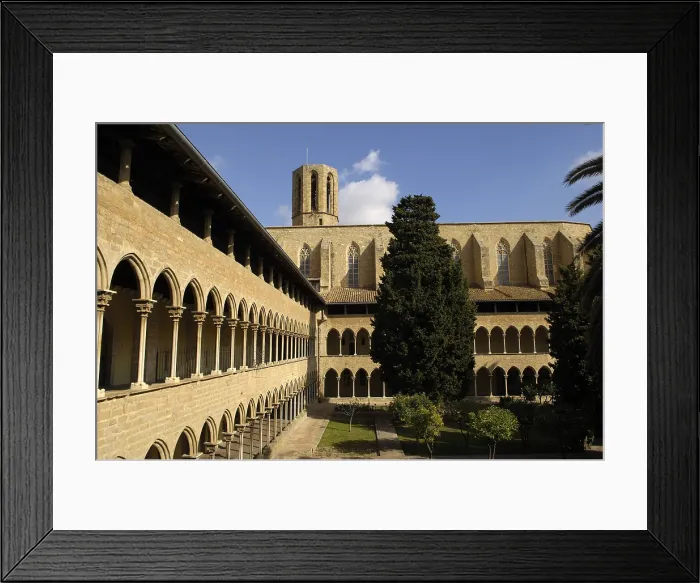 Framed Print : SPAIN. Barcelona. Monastery of Pedralbes. Monastery of Pedralbes (14th c.). Cloister. Gothic art. Architecture. AISA / Everett Collection**US SALES ONLY**