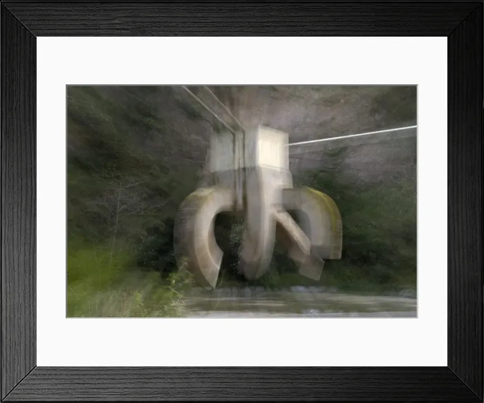 Framed Print : CHILLIDA, Eduardo (1924-2002). Eulogy to Water. 1986. SPAIN. Barcelona. Creueta del Coll Park. AISA / Everett Collection - Image has fine art copyright