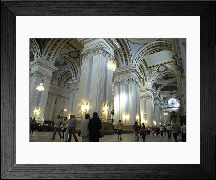 Framed Print : RODRIGUEZ, Ventura (1717-1785); HERRERA, Francisco de, called 'el Mozo' (1622-1685). Baslica de Nuestra Seora del Pilar (Basilica of Our Lady of the Pillar). SPAIN