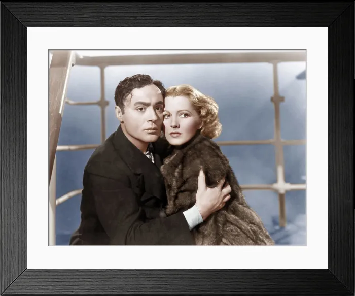Framed Print : HISTORY IS MADE AT NIGHT, from left: Charles Boyer, Jean Arthur, 1937