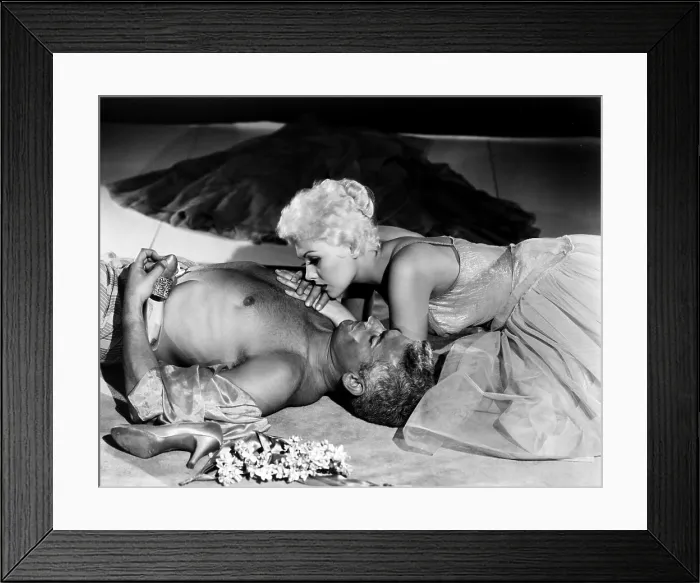 Framed Print : JEANNE EAGELS, from left: Jeff Chandler, Kim Novak, 1957