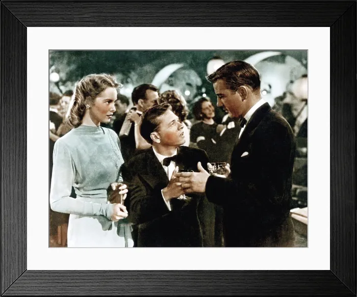 Framed Print : WORDS AND MUSIC, from left, Janet Leigh, Mickey Rooney, Tom Drake, 1948