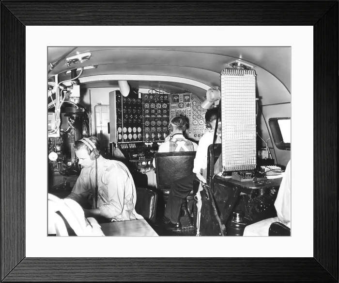 Framed Print : In the cabin of the 82-ton Douglas B-19, the world's largest bomber. Nov. 13, 1941 Framed Print : In the cabin of the 82-ton Douglas B-19, the world's largest bomber. Nov. 13, 1941