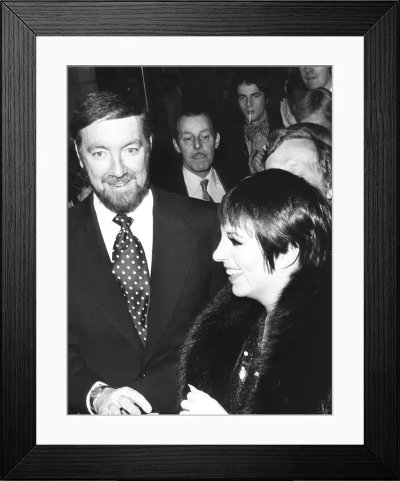 Framed Print : Actress Liza Minelli and her husband Jack Haley Jr. at London Premiere of THAT'S ENTERTAINMENT! At the Dominion Theatre, Oct. 2, 1974. (CSU_2015_11_1457) Framed Print : Actress Liza Minelli and her husband Jack Haley Jr. at London Premiere of THAT'S ENTERTAINMENT! At the Dominion Theatre, Oct. 2, 1974. (CSU_2015_11_1457)