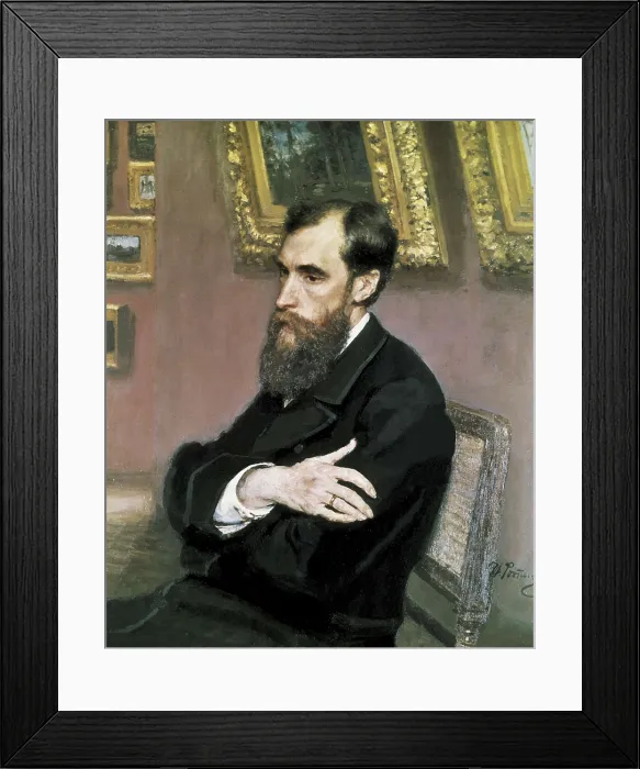 Framed Print : Repin, Ilya Yefimovich (1844-1930). Portrait of Pavel Tretyakov. 1883. Oil on canvas. AISA / Everett Collection**US SALES ONLY** Framed Print : Repin, Ilya Yefimovich (1844-1930). Portrait of Pavel Tretyakov. 1883. Oil on canvas. AISA / Everett Collection**US SALES ONLY**