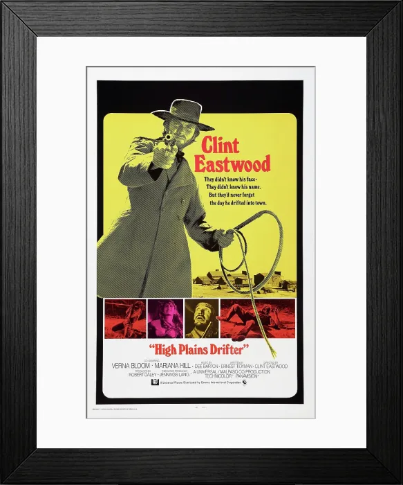 Framed Print : HIGH PLAINS DRIFTER, US poster art, 1973