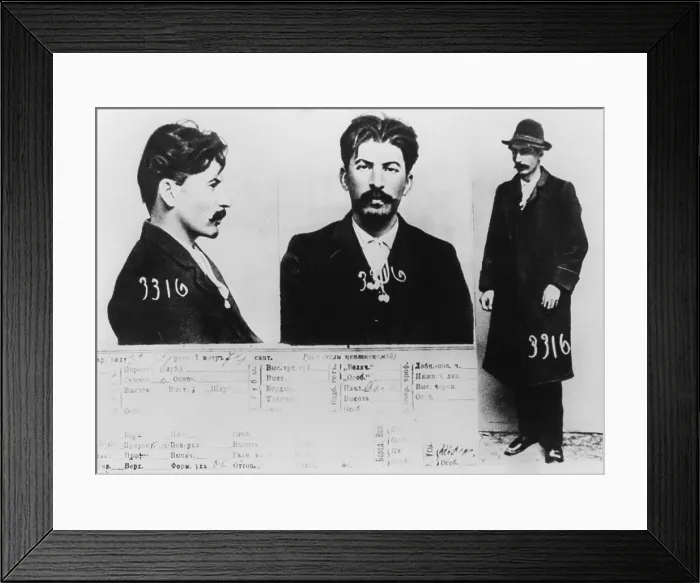 Framed Print : Josef Stalin's identification card for the Secret Police files in Petersburg 1913. (CSU_2015_11_1360) Framed Print : Josef Stalin's identification card for the Secret Police files in Petersburg 1913. (CSU_2015_11_1360)