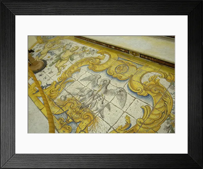 Framed Print : ITALY. Anacapri. Capri Island. Detail of the mosaic in Chiesa di San Michele. AISA / Everett Collection**US SALES ONLY**