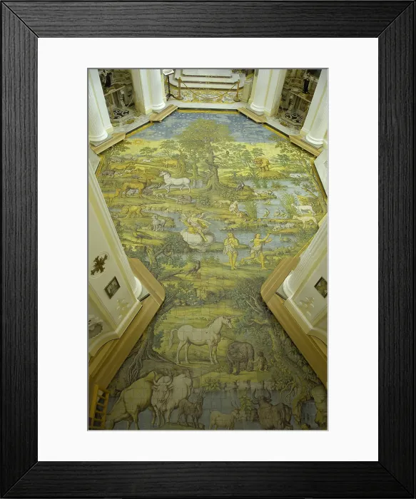 Framed Print : ITALY. Anacapri. Capri Island. Detail of the mosaic in Chiesa di San Michele. AISA / Everett Collection**US SALES ONLY** Framed Print : ITALY. Anacapri. Capri Island. Detail of the mosaic in Chiesa di San Michele. AISA / Everett Collection**US SALES ONLY**