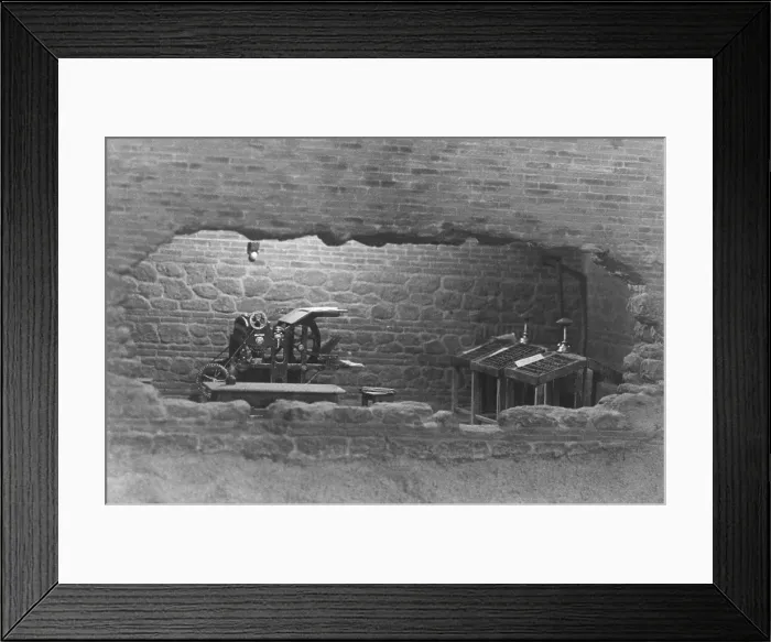 Framed Print : Model of the Alvabarsk Bolshevik printing shop from Tbilisi in 1904, directed by Josef Stalin. (CSU_2015_11_1364)