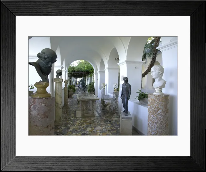 Framed Print : ITALY. Anacapri. Capri Island. Villa San Michele. Axel Munthe's former house. Sculptures inside. AISA / Everett Collection**US SALES ONLY** Framed Print : ITALY. Anacapri. Capri Island. Villa San Michele. Axel Munthe's former house. Sculptures inside. AISA / Everett Collection**US SALES ONLY**