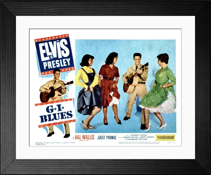 Framed Print : G.I. BLUES, at right, Elvis Presley, Juliet Prowse, 1960 Framed Print : G.I. BLUES, at right, Elvis Presley, Juliet Prowse, 1960