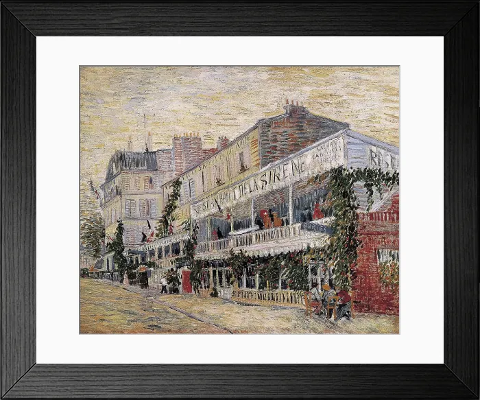 Framed Print : GOGH, Vincent van (1853-1890). Restaurant de la Sirene at Asnieres (Le restaurant de la Sirne. 1887. Post-Impressionism. Oil on canvas. FRANCE. Paris)