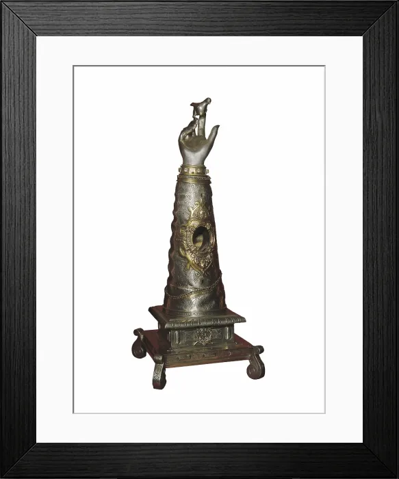 Framed Print : Reliquary. 1624. It contains a bone of the Saint Scholastica's right arm. Golden silver. Baroque art. Jewelry. UNITED KINGDOM. London. Victoria and Albert Museum. Proc: SPAIN Framed Print : Reliquary. 1624. It contains a bone of the Saint Scholastica's right arm. Golden silver. Baroque art. Jewelry. UNITED KINGDOM. London. Victoria and Albert Museum. Proc: SPAIN