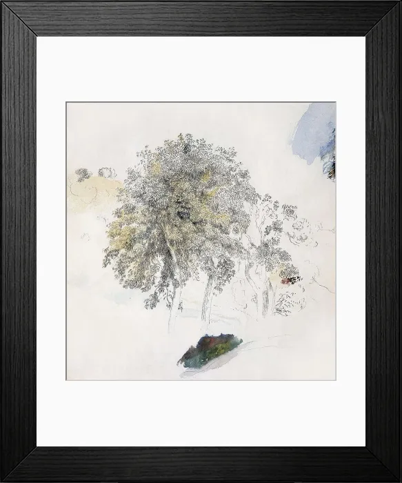 Framed Print : RENOIR, Pierre-Auguste (1841-1919). Studies of Trees. Left lower part. Impressionism. Drawing. UNITED STATES OF AMERICA. Chicago. Art Institute of Chicago