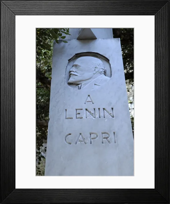 Framed Print : ITALY. Capri. Capri Island. Statue of Lenin in Augustus Gardens. AISA / Everett Collection**US SALES ONLY**