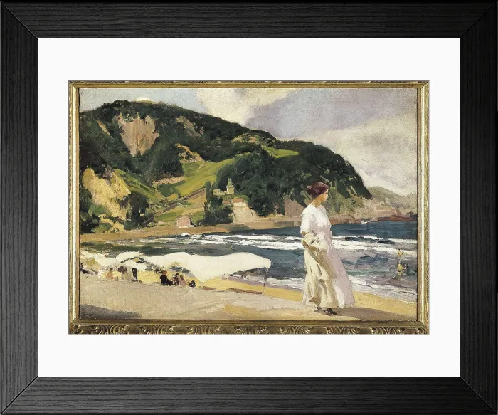 Framed Print : SOROLLA, Joaqun (1863-1923). Zarautz Beach. 1910. Oil on canvas. AISA / Everett Collection**US SALES ONLY**