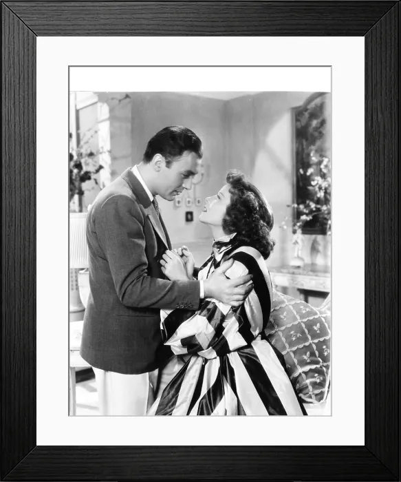 Framed Print : BREAK OF HEARTS, from left: Charles Boyer, Katharine Hepburn, 1935