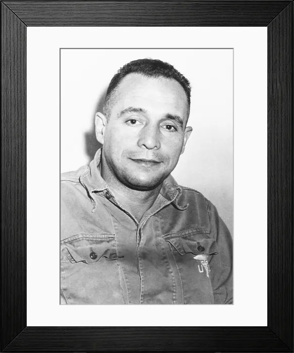 Framed Print : Richard Fecteau, 44, after his release from a Chinese prison after 19 years in Dec. 1971