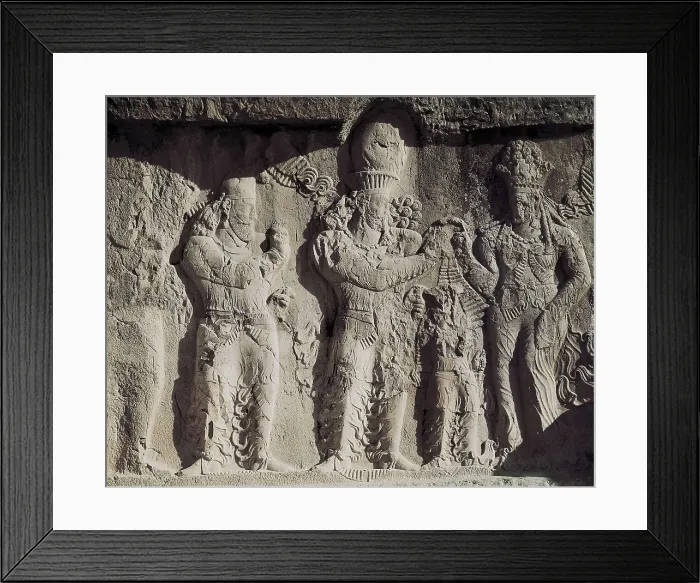 Framed Print : King Narses receives the crown of goddess Anahita. ca. 300. IRAN. Naqsh-e Rustam. Persian art. Sasanian art. Relief on rock. AISA / Everett Collection**US SALES ONLY** Framed Print : King Narses receives the crown of goddess Anahita. ca. 300. IRAN. Naqsh-e Rustam. Persian art. Sasanian art. Relief on rock. AISA / Everett Collection**US SALES ONLY**