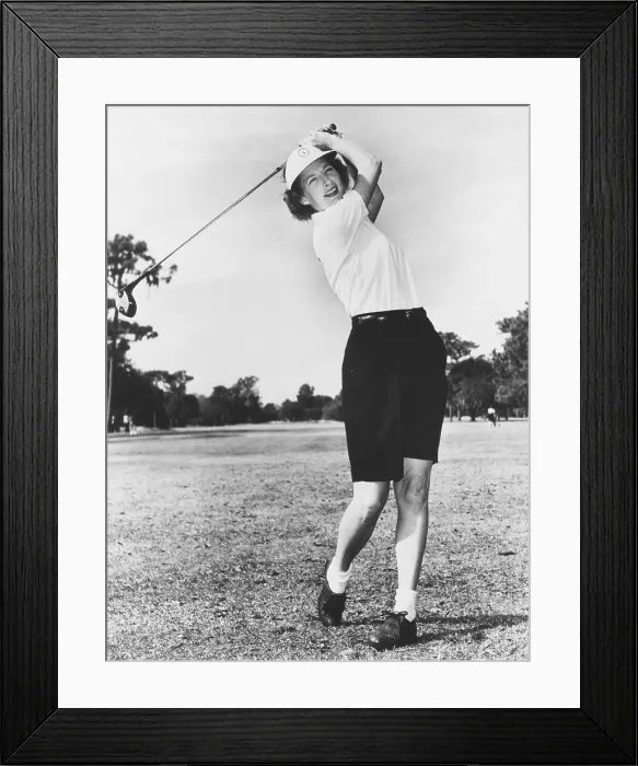 Framed Print : Gloria Fecht, former Ice Follies skater became a noted golfer in the 1950s and 1960s. She was a member of the LCGA, Ladies Professional Golf Association. (CSU_2015_9_819)