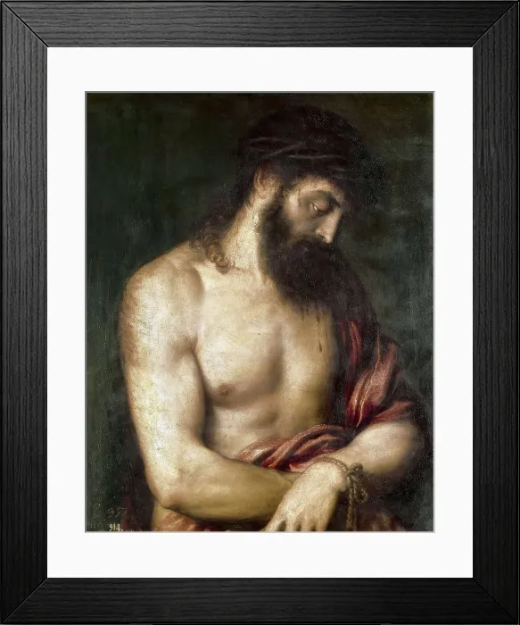 Framed Print : TTITIA, Tiziano Vecello, also called (1490-1576). Ecce Homo. 1548. Renaissance art. Cinquecento. Oil on canvas. SPAIN. Madrid. Prado Museum