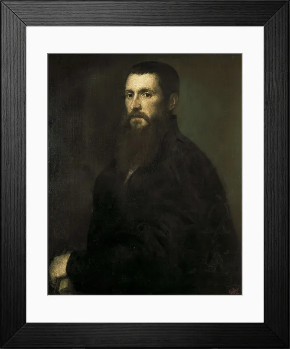 Framed Print : TTITIA, Tiziano Vecello, also called (1490-1576). Daniello Barbaro. 1545. Renaissance art. Cinquecento. Oil on canvas. SPAIN. Madrid. Prado Museum