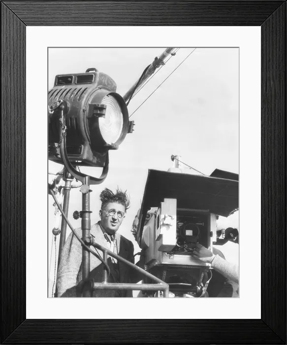 Framed Print : Cameraman Karl Freund working on the Parnell set in July 1937. The MGM movie was directed John M. Stahl and starred Clark Gable and Myrna Loy